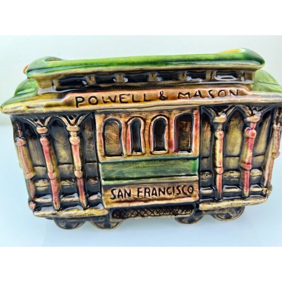 San Francisco E.F. Clements EFCCO Trolley Car Ceramic Pottery Planter Japan READ - Picture 3 of 16
